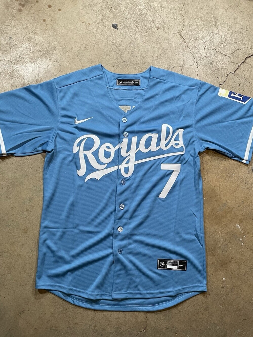 Bobby Witt jr Kansas City royals baby blue jersey men’s size Large new